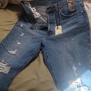 NWT Levi's Premium 501 Skinny Jeans (Rigid, Non-Stretch Denim) - Ankle Length